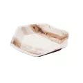Assiette palme hexagonale 24x2.5cm (13E01)